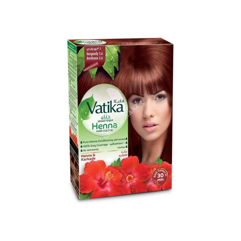 ХНА ДЛЯ ВОЛОС VATIKA HENNA HAIR COLOURS BURGUNDY 6X10 Г