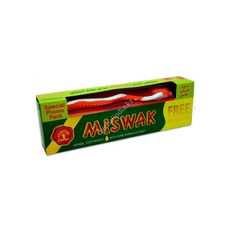 DABUR MISWAK HERBAL 190 Г + ЗУБНАЯ ЩЕТКА В ПОДАРОК