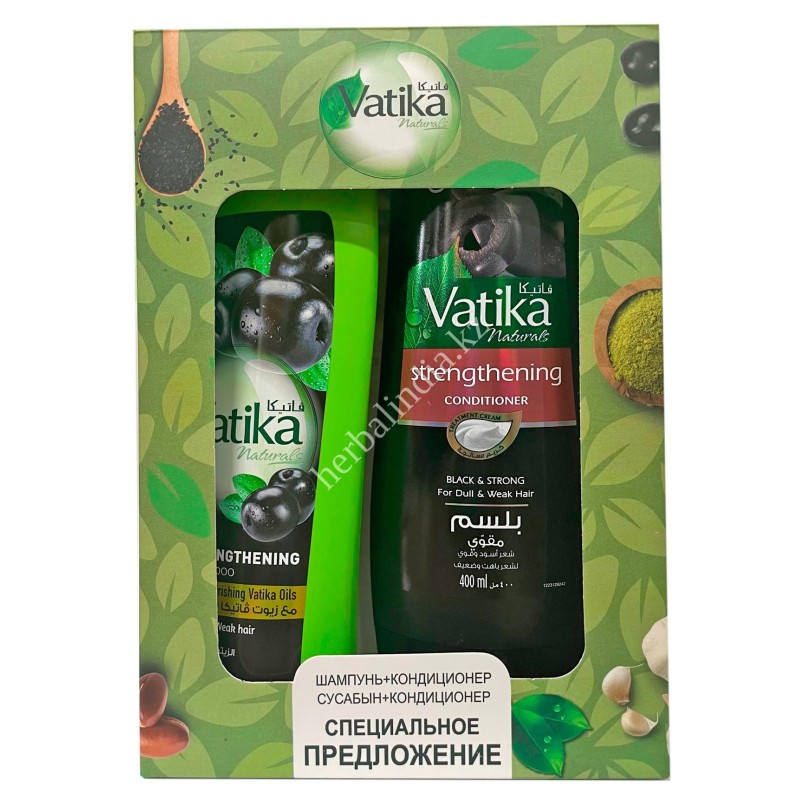 ПРОМО НАБОР ШАМПУНЬ 400 МЛ + КОНДИЦИОНЕР С ОЛИВОЙ VATIKA NATURALS SPANISH OLIVE 400 MЛ