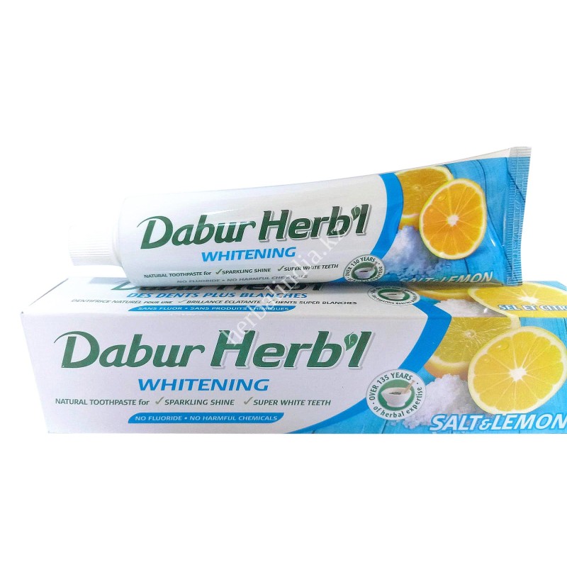 DABUR HERB'L SALT & LEMON ЗУБНАЯ ПАСТА С СОЛЬЮ И ЛИМОНОМ 150 Г