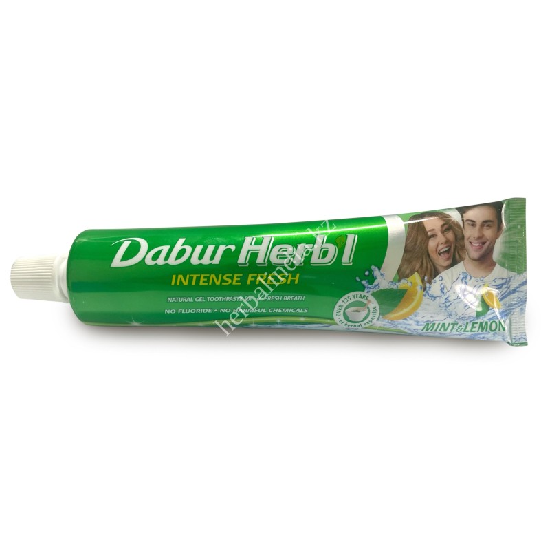 DABUR HERB'L MINT & LEMON ЗУБНАЯ ПАСТА-ГЕЛЬ С МЯТОЙ И ЛИМОНОМ 150 Г