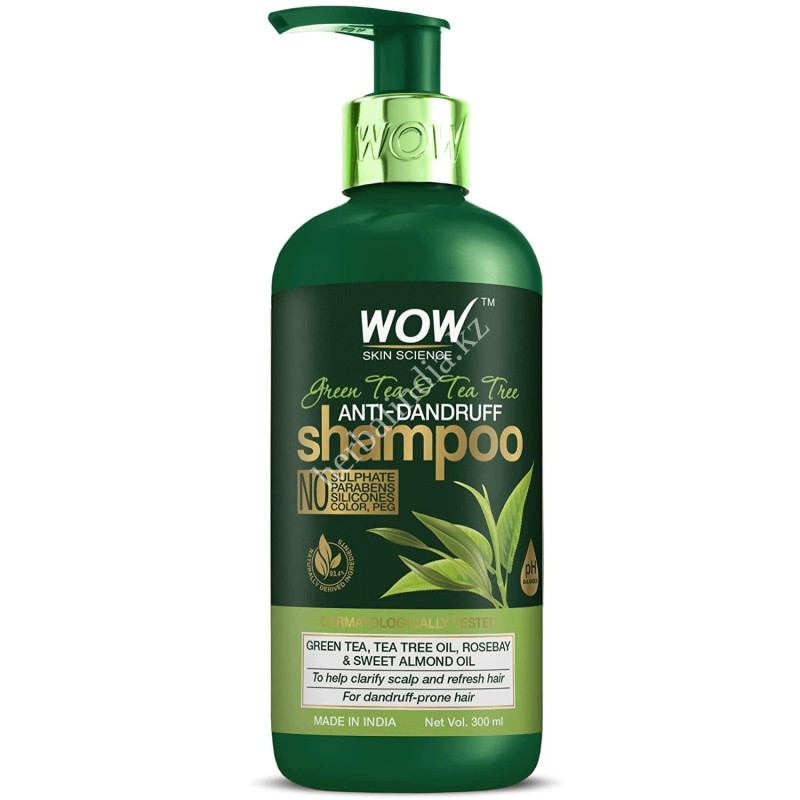 WOW SKIN SCIENCE  GREEN TEA &TEA TREE ANTI-DANDRUFF шампунь 300 МЛ