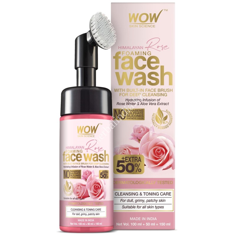 WOW SKIN SCIENCE HIMALAYAN ROSE ПЕНКА ДЛЯ УМЫВАНИЯ 150 МЛ