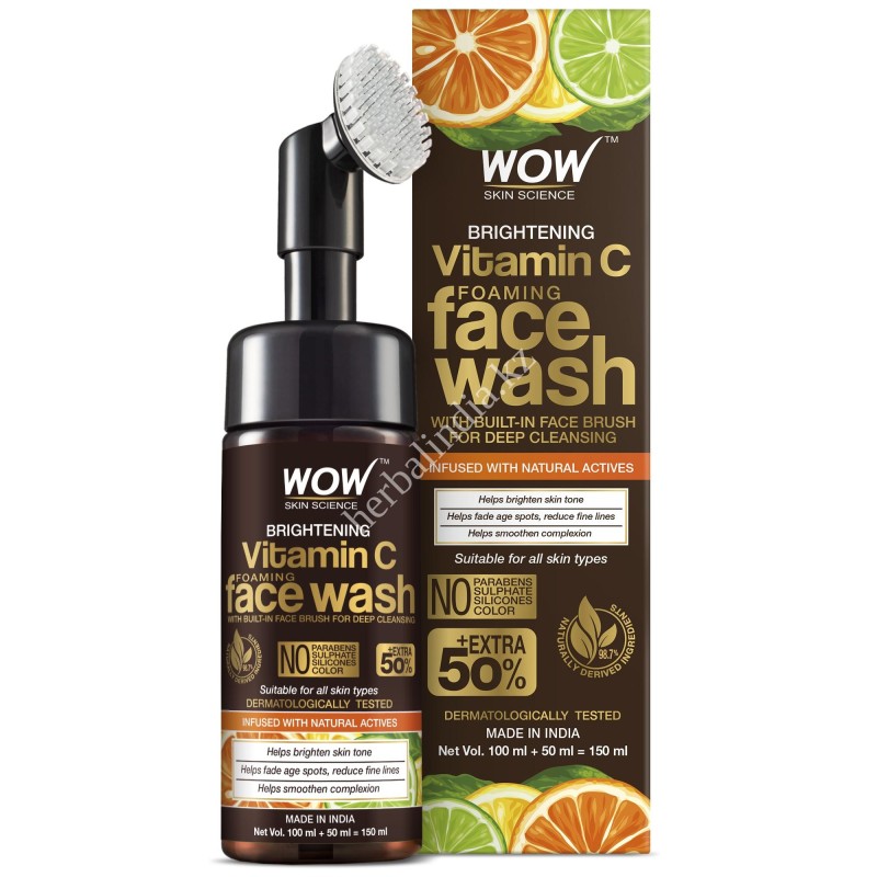 WOW SKIN SCIENCE VITAMIN C ПЕНКА ДЛЯ УМЫВАНИЯ 150 МЛ