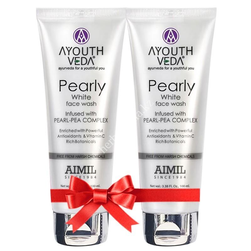 AYOUTHVEDA PEARLY WHITE СРЕДСТВО ДЛЯ УМЫВАНИЯ 100 МЛ 1+1