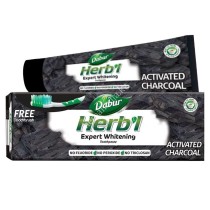 ЗУБНАЯ ПАСТА С  АКТИВИРОВАННЫМ УГЛЕМ DABUR HERB'L  CHARCOAL 150 Г+ЗУБНАЯ ЩЕТКА